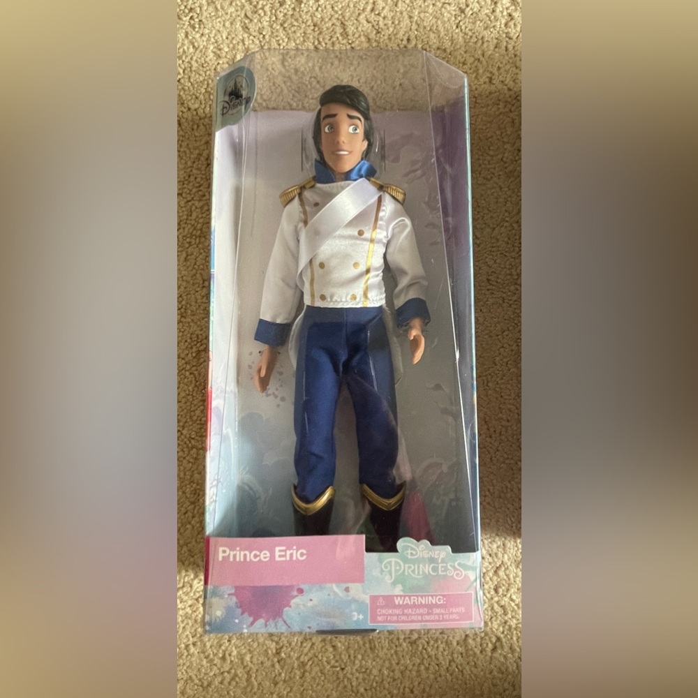Disney store Prince Eric 12” doll. New jn box